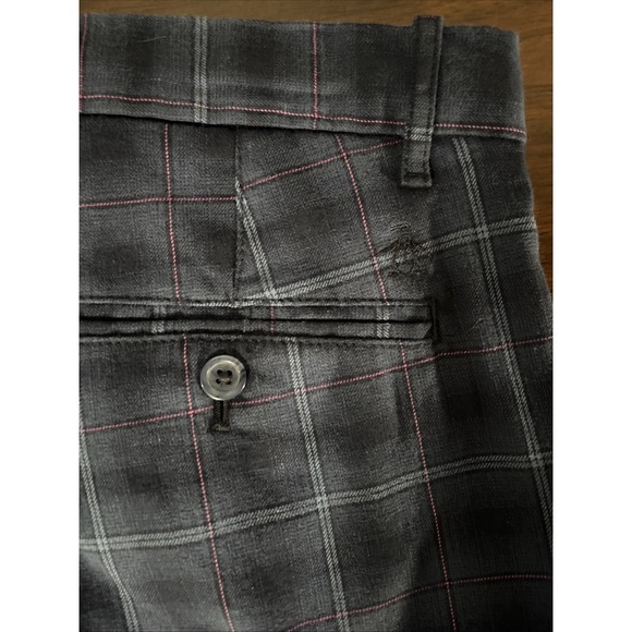 Penguin by Munsingwear Blue Plaid Chino Pants Straight Fit Stretch Mens 33x30 - Picture 14 of 14